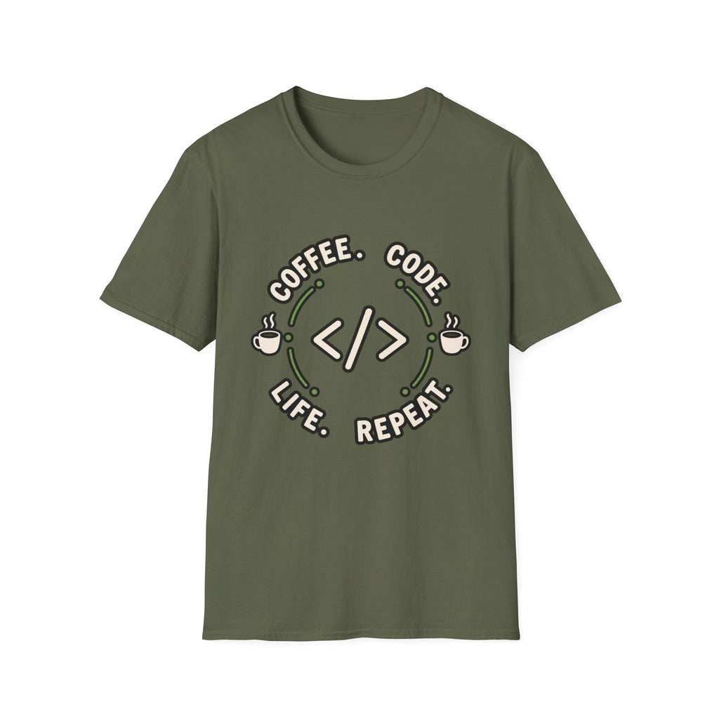 Coffee. Code. Life. Repeat. T-Shirt