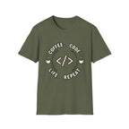 Coffee. Code. Life. Repeat. T-Shirt