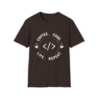 Coffee. Code. Life. Repeat. T-Shirt